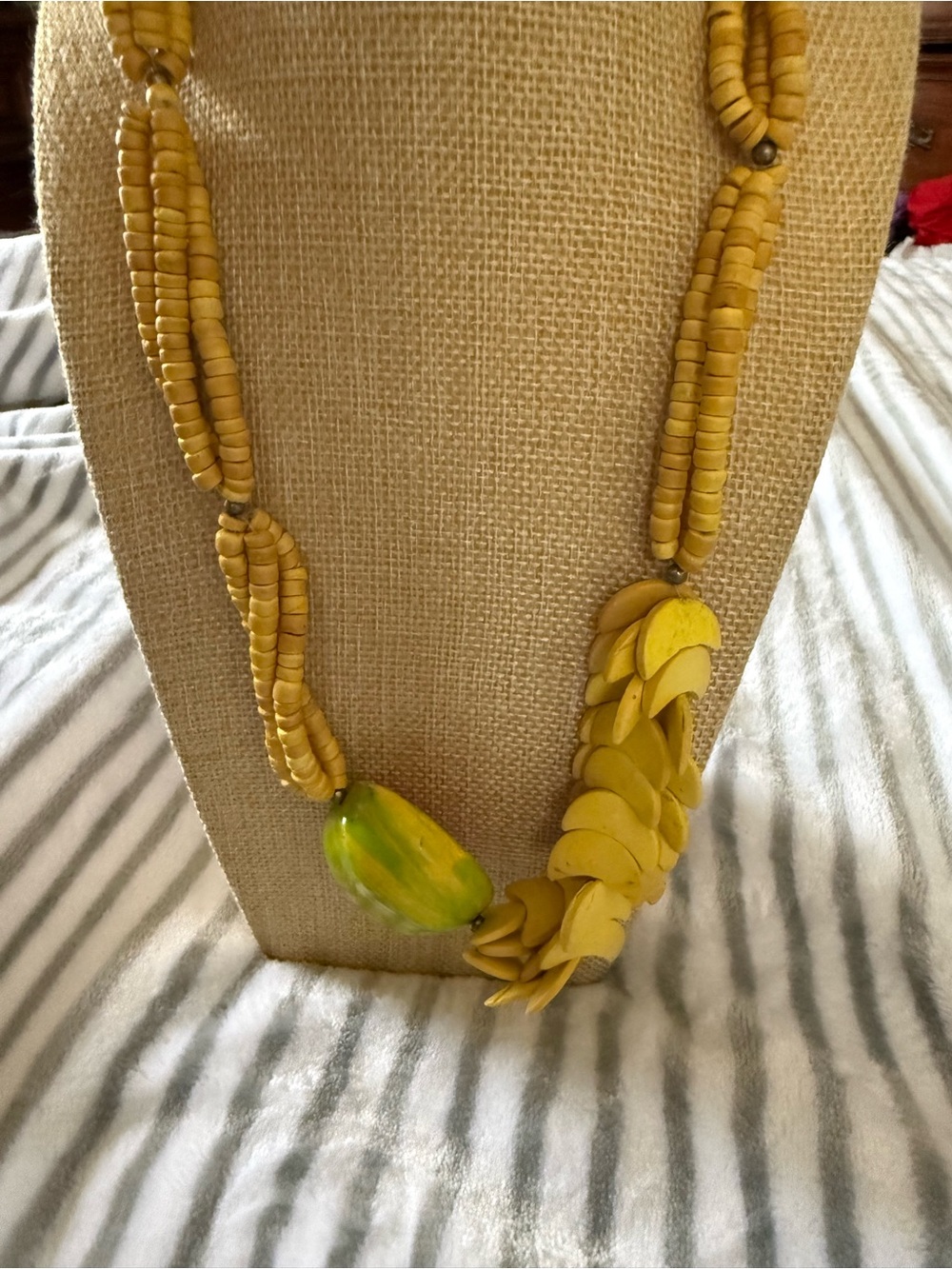 It’s A Very Unique With Yellow Bananas A Melon Women's Beaded Statement Necklace